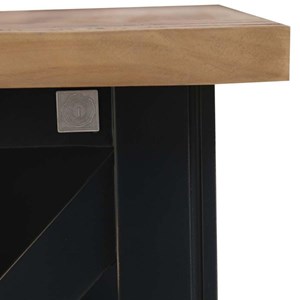 Table basse rectangulaire bois bleu -