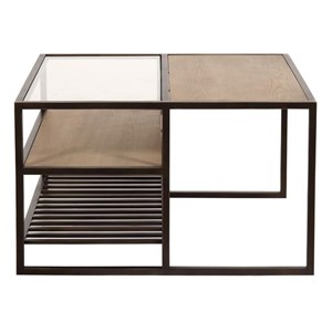 Table basse carrée bois marron - demeure