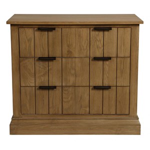 Commode 3 tiroirs bois beige - demeure