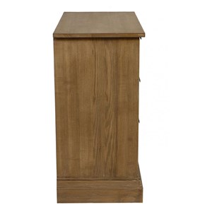 Commode 3 tiroirs bois beige - demeure