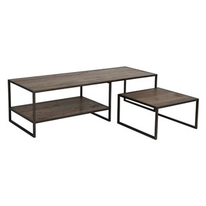 Tables basses gigognes bois marron -