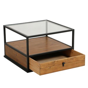 Table basse bois marron - manufacture