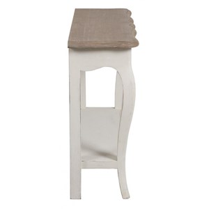 Console pieds galbés bois blanc -