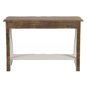 Console pieds galbés bois blanc -