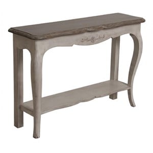 Console pieds galbés - bois - gris -