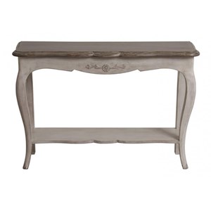 Console pieds galbés bois gris - château