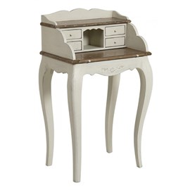 Secrétaire 4 tiroirs bois blanc -