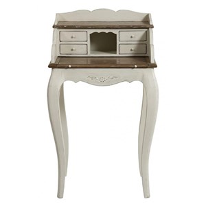 Secrétaire 4 tiroirs bois blanc -