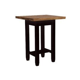 Table repas haute carrée bois noir -
