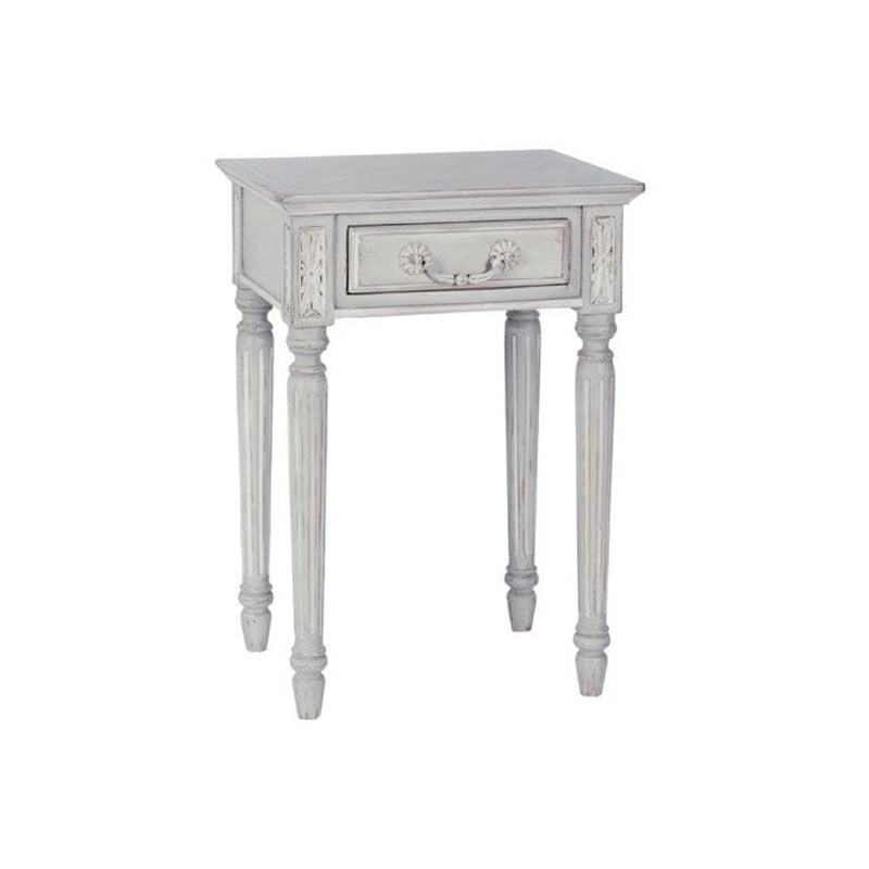 Table de chevet 1 tiroir mdf gris -