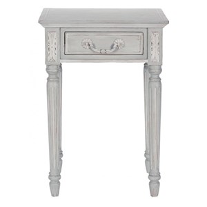 Table de chevet 1 tiroir mdf gris -