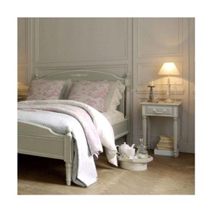 Table de chevet 1 tiroir mdf gris -