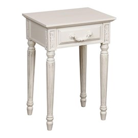 Table de chevet 1 tiroir mdf blanc -