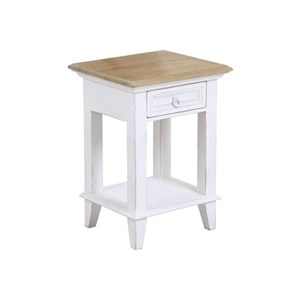 Chevet ouvert 1 tiroir bois blanc -