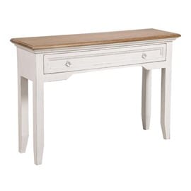 Console 1 tiroir bois blanc - esquisse