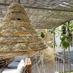 Abat-jour en paille alfa