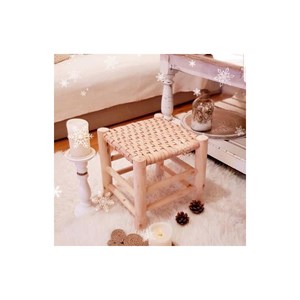 Tabouret marocain en cuir et bois
