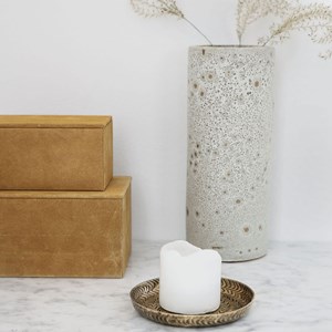 Plateau rond en aluminium avec motif
