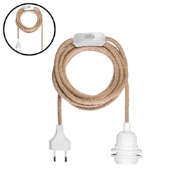 Suspension douille e27 pvc blanche