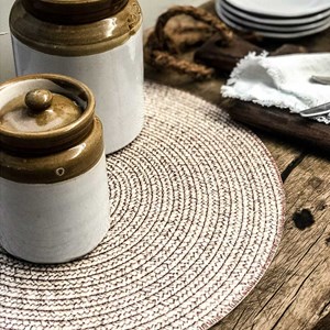 Set de table rond en vinyle beija flor