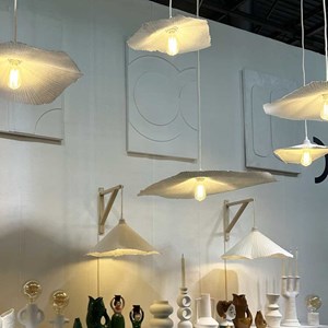 Abat-jour suspension en papier mâché