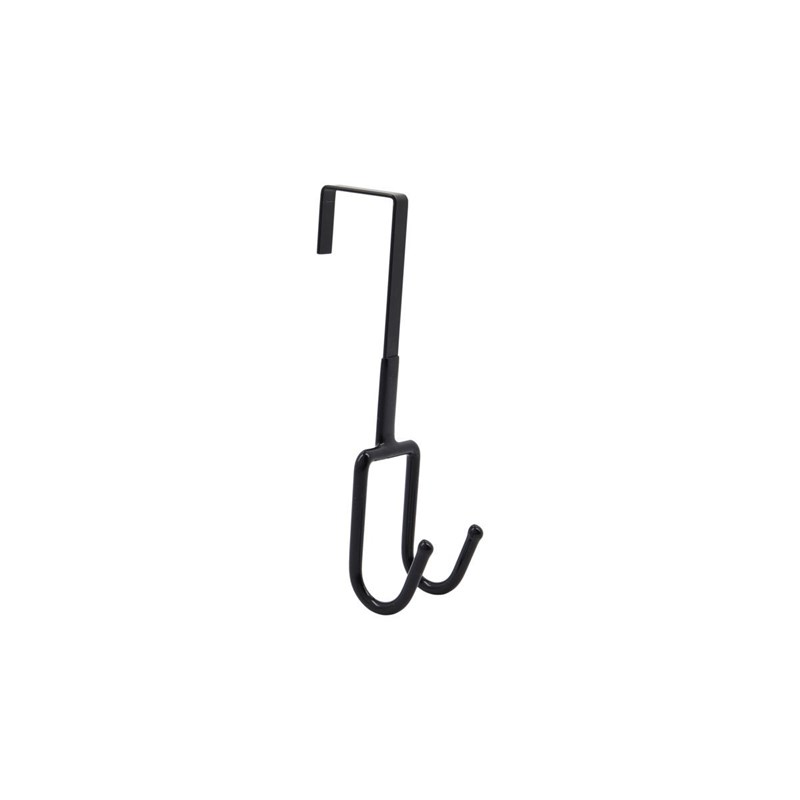 Crochet pour porte en métal noir