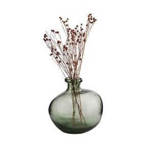 Vase en verre recyclé forme organique