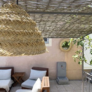 Abat jour pour lampe arrondie en fibre