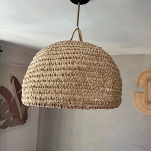 Abat jour pour lampe coupole en palmier