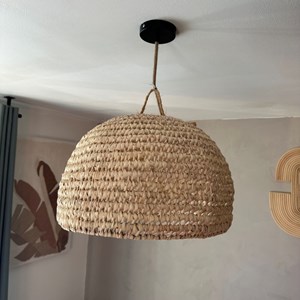 Abat jour pour lampe coupole en palmier