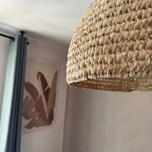 Abat jour pour lampe coupole en palmier