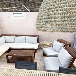 Abat jour pour lampe coupole en palmier