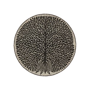 Set de table vinyle rond noir beija