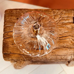 Lampe à huile galet strié taille s -