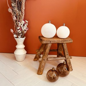 Lampe à huile forme boule en verre