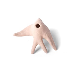 Lot de 3 hirondelles en céramique rose