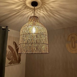 Abat jour pour lampe en rotin naturel