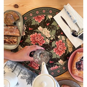 Set de table rond beija flor bloomin marvellous vert