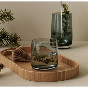 Verre ankara soufflé à la bouche vert