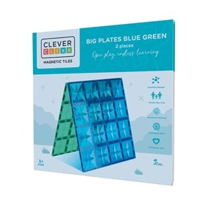 Plates blue green 2 pcs