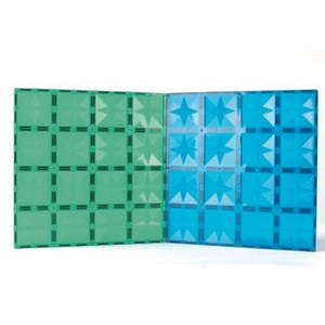 Plates blue green 2 pcs