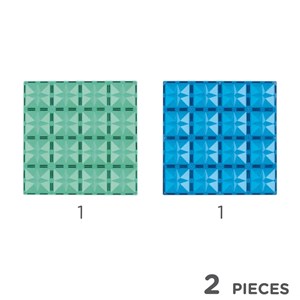 Plates blue green 2 pcs