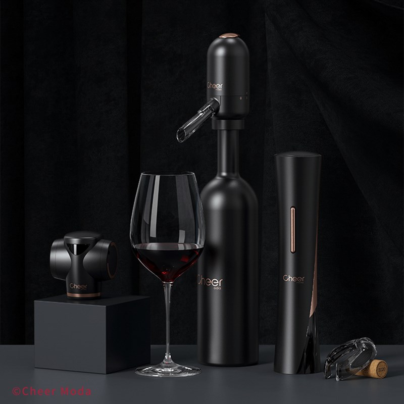 Coffret accessoires vin éléctrique