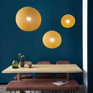 Suspension globe coloris tabac taille m