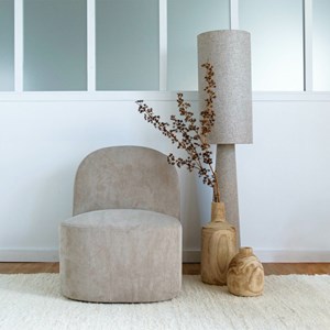 Lampadaire saturne en lin - opjet paris