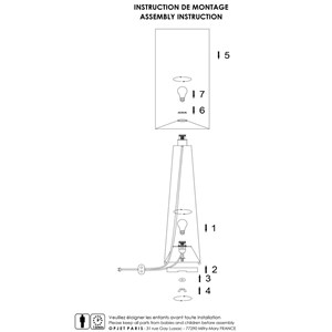 Lampadaire saturne en lin - opjet paris