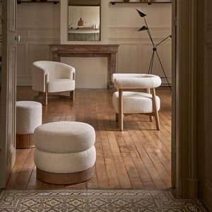 Pouf en mindi massif 55 cm