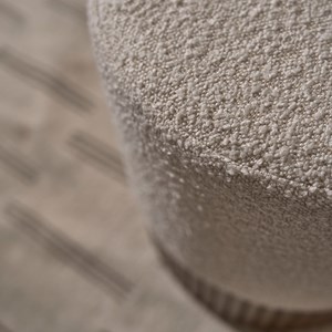 Pouf en mindi et tissu bouclette 38 cm