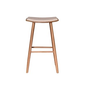 Tabouret en teck et bouclette 75 cm