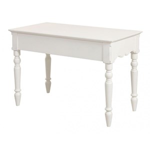 Bureau 2 tiroirs mdf blanc - romance